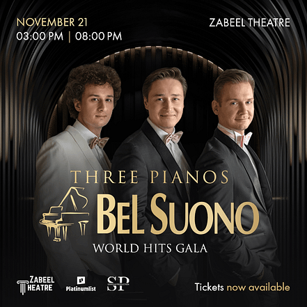 Bel Suono: Three Pianos World Hits Gala at Zabeel Theatre, Dubai – Shows and Theatrical Plays TMLH.com Special Offers, Deals & Discounts in Turkey
