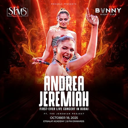 Andrea Jeremiah Live Ft. The Jeremiah Project at Etisalat Academy in Dubai – Concerts TMLH.com Special Offers, Deals & Discounts in Turkey