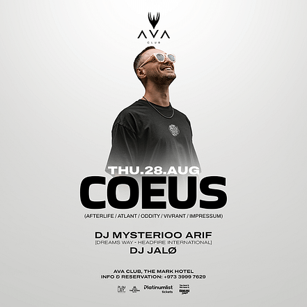 Coeus (Afterlife – Oddity – Atlant) live in Bahrain – Nightlife TMLH.com Special Offers, Deals & Discounts in Turkey