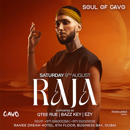 Soul of Cavo Presents Raja Live in Dubai – Nightlife TMLH.com Special Offers, Deals & Discounts in Turkey