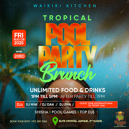 Tropical Pool Party Brunch at Waikiki Kitchen – Brunches TMLH.com Special Offers, Deals & Discounts in Turkey